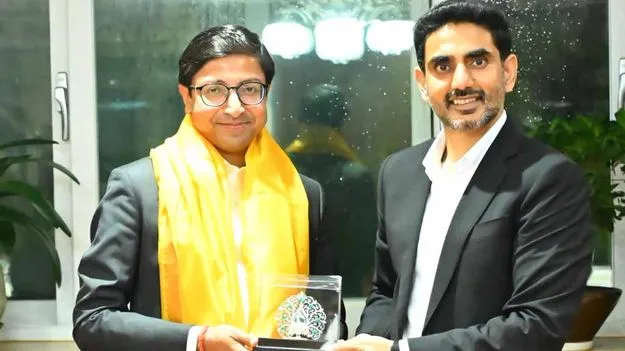 దక్షిణ కొరియా భారత రాయబారి గౌరంగలాల్ దాస్‌తో మంత్రి లోకేశ్ భేటీ..