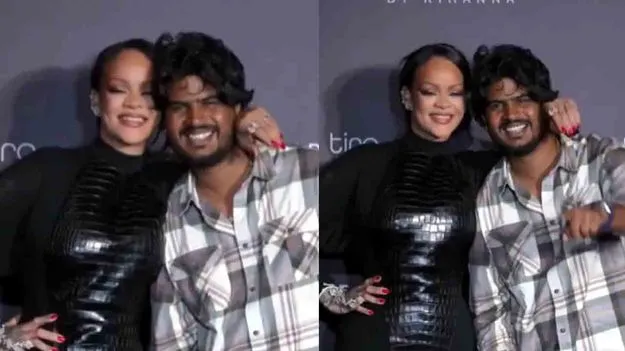 పాపరాజీతో ఫొటో దిగిన రిహన్నా.. వీడియో వైరల్..