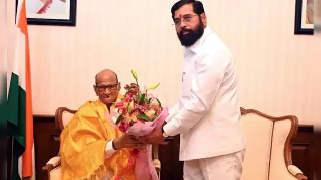 శరద్ పవార్, ఏక్‌నాథ్ షిండే భేటీ.. ఉత్కంఠ రేపుతున్న మహారాష్ట్ర రాజకీయాలు..
