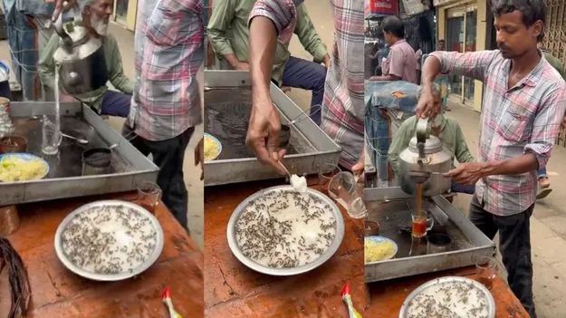 టీ స్టాల్‌లో షాకింగ్ దృశ్యం.. వీడియో వైరల్!
