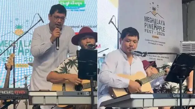 పైనాపిల్ ఫెస్టివల్‌లో పాట పాడి, గిటార్ వాయించిన ముఖ్యమంత్రి.. 