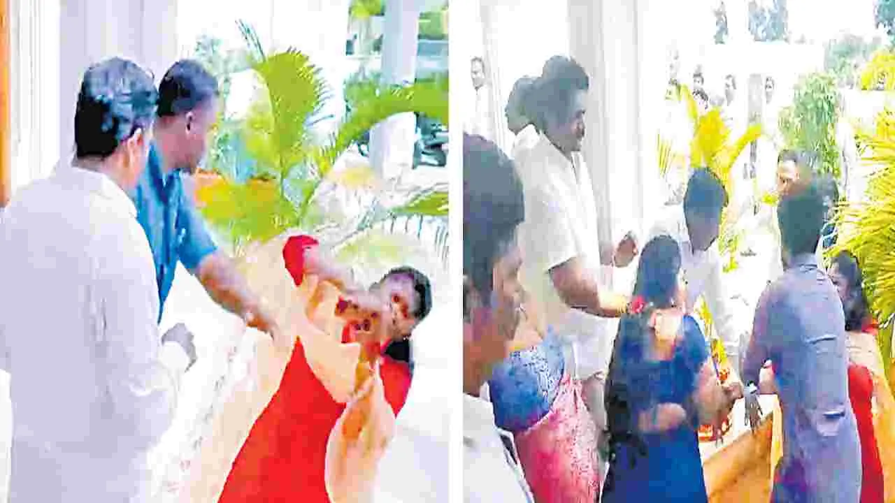 వైఎస్‌ జయంతి వేడుకలో డిష్యుం డిష్యుం