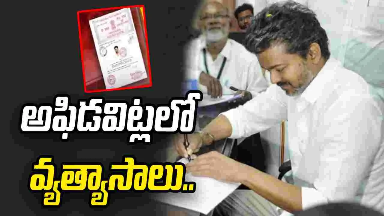 టీవీకే చీఫ్ విజయ్‌ ఎన్నికల అఫిడవిట్లలో వ్యత్యాసాలు..