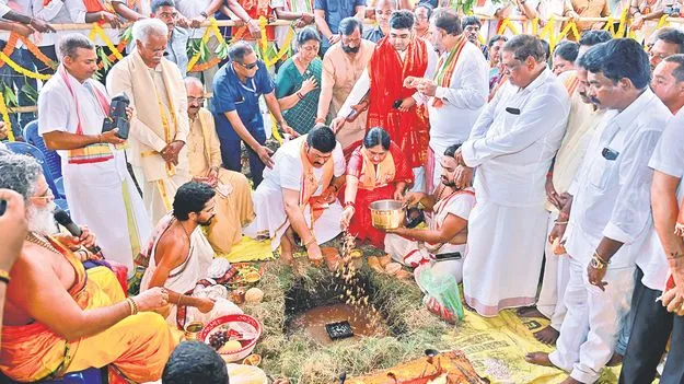 ప్రశాంతంగా రామాలయ నిర్మాణానికి శంకుస్థాపన