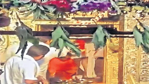 మల్లన్న గర్భాలయ వీడియో వైరల్‌ 