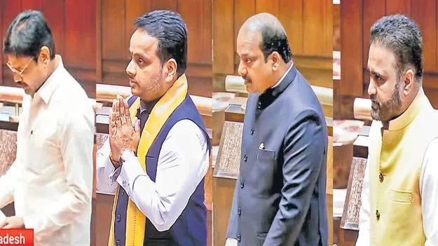 రాజ్యసభలో కూటమి ఎంపీల ప్రమాణస్వీకారం