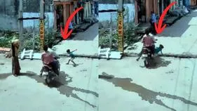 చిన్నారిని ఢీకొట్టిన ద్విచక్రవాహనం.. చూస్తే కన్నీళ్లు ఆగవు..