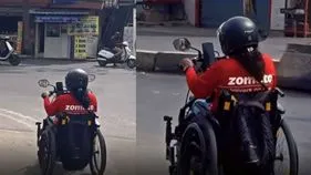 అంగవైకల్యం అడ్డుకాదు.. వీడియో వైరల్