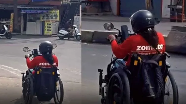 అంగవైకల్యం అడ్డుకాదు.. వీడియో వైరల్