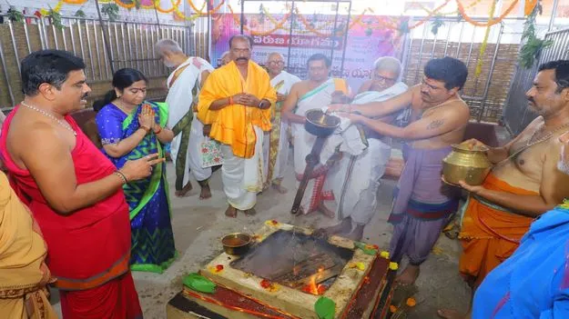 భీమన్న ఆలయంలో ముగిసిన వరుణయాగం