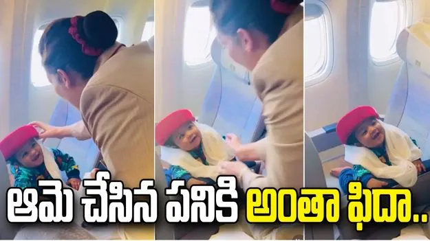 చిన్నారిని చూసి మురిసిపోయిన ఎయిర్‌హోస్టెస్.. చివరికి ఏం చేసిందంటే..