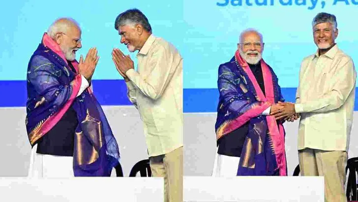 భోగాపురం ఎయిర్‌పోర్ట్ ప్రారంభం.. మోదీకి పొందూరు ఖాదీ, బొబ్బిలి వీణతో సత్కారం