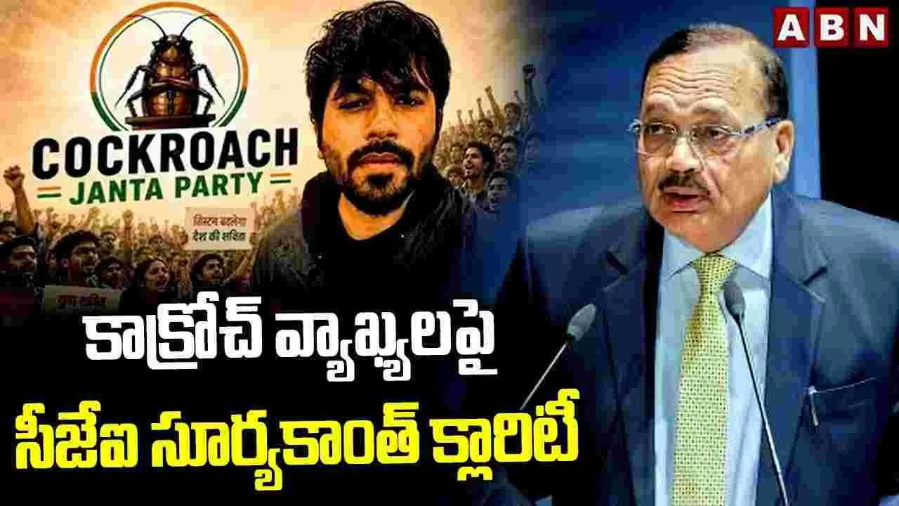 ‘కాక్రోచ్’ వ్యాఖ్యలపై సీజేఐ సూర్యకాంత్ క్లారిటీ