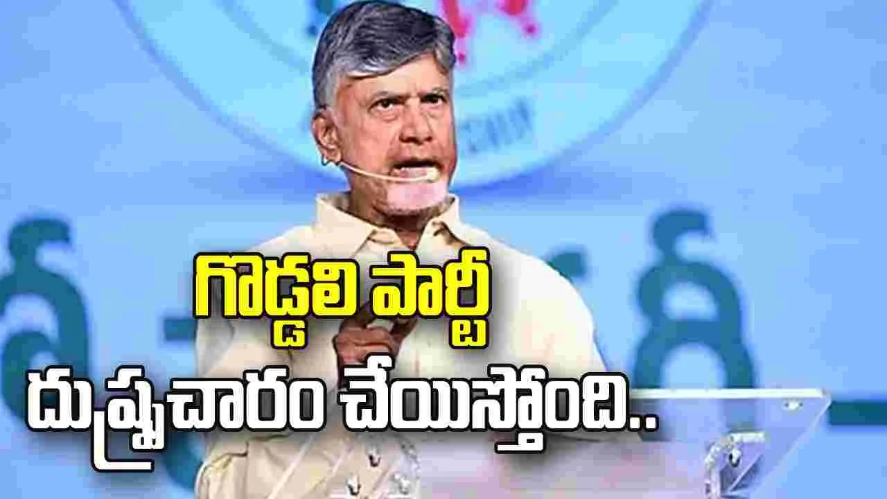 గొడ్డలి పార్టీ మా ప్రభుత్వంపై దుష్ప్రచారం చేయిస్తోంది.. సీఎం చంద్రబాబు ధ్వజం