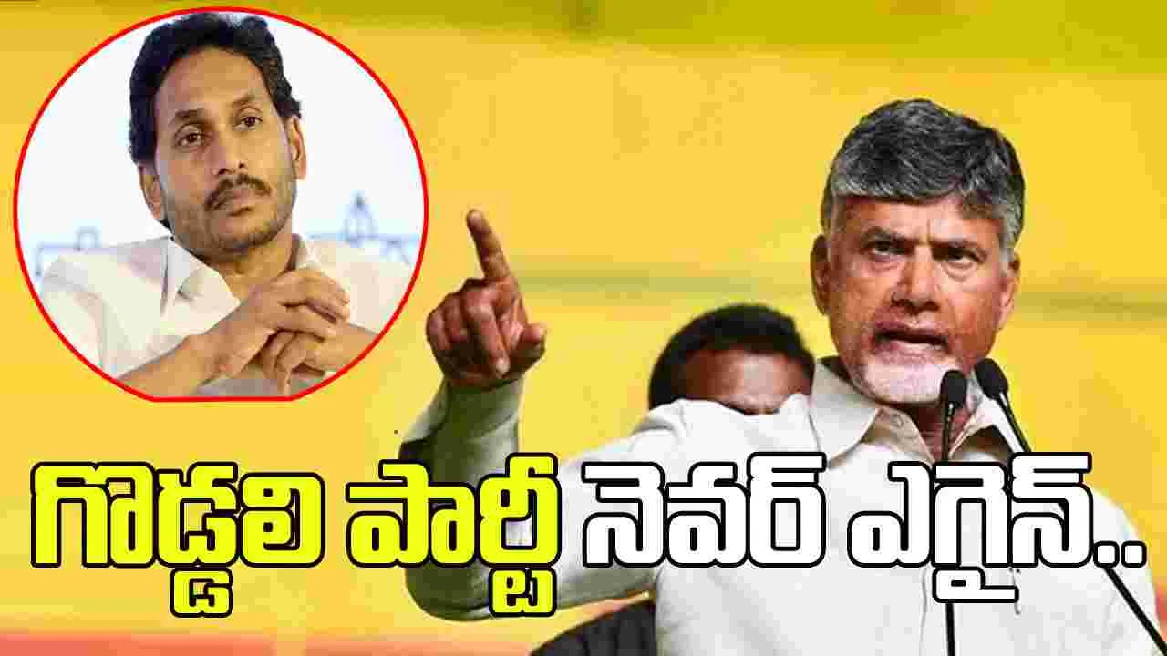 నేరం జగన్ నైజం.. గొడ్డలి పార్టీ నెవర్ ఎగైన్.. మహానాడులో సీఎం చంద్రబాబు పంచ్ డైలాగ్స్ 
