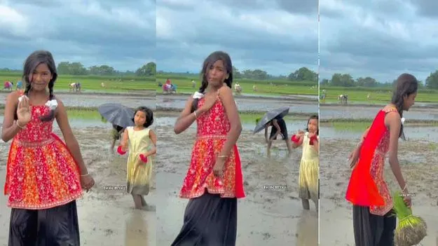 పొలంలో బాలికల డ్యాన్స్.. నెటిజన్ల హృదయాలను దోచుకున్న వీడియో వైరల్