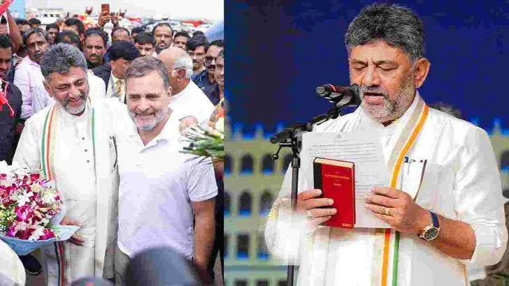 కర్ణాటక సీఎంగా ప్రమాణ స్వీకారం చేసిన డీకే శివకుమార్‌.. హాజరైన ప్రముఖులు