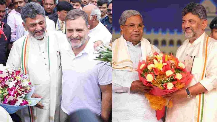 కర్ణాటక సీఎంగా ప్రమాణ స్వీకారం చేసిన డీకే శివకుమార్‌.. హాజరైన ప్రముఖులు