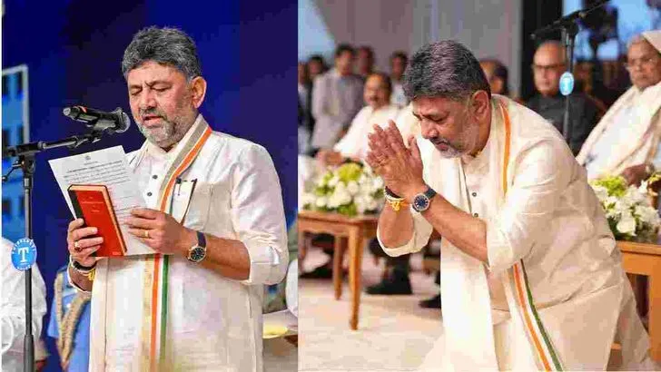 కర్ణాటక సీఎంగా ప్రమాణ స్వీకారం చేసిన డీకే శివకుమార్‌.. హాజరైన ప్రముఖులు