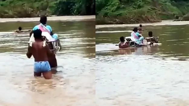 ప్రాణాల్ని పణంగా పెట్టి.. గర్భిణిని ఆసుపత్రికి తరలింపు