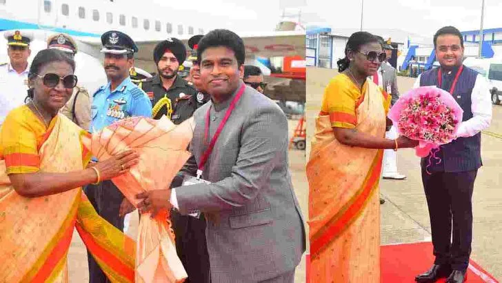 విశాఖపట్నంలో రాష్ట్రపతి ద్రౌపది ముర్ముకు ఘన స్వాగతం