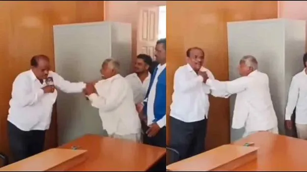 భూముల పరిహారంలో జాప్యం.. బీటీడీఏ ఉద్యోగిపై చెప్పుతో రైతు దాడి