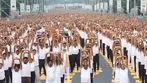 యోగా దినోత్సవంలో పాల్గొన్న ప్రధాని నరేంద్ర మోదీ..