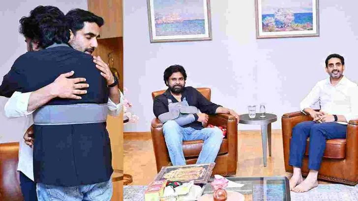 డిప్యూటీ సీఎం పవన్ కల్యాణ్‌ను పరామర్శించిన మంత్రి నారా లోకేశ్