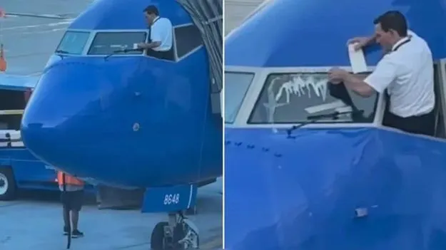 విమానం అద్దంపై సోడా.. పైలట్ ఎందుకిలా చేశాడో తెలుసా..