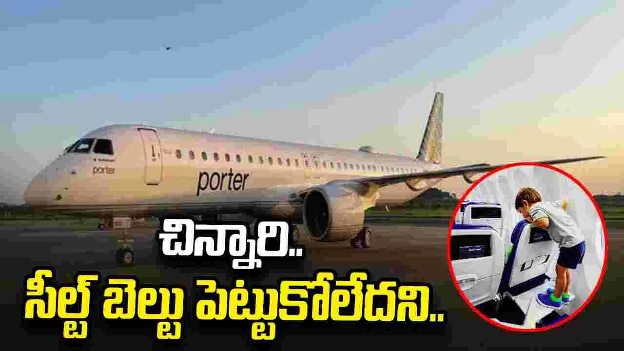 సీటు బెల్టు పెట్టుకోని చిన్నారి.. ఫ్లైట్ రద్దు
