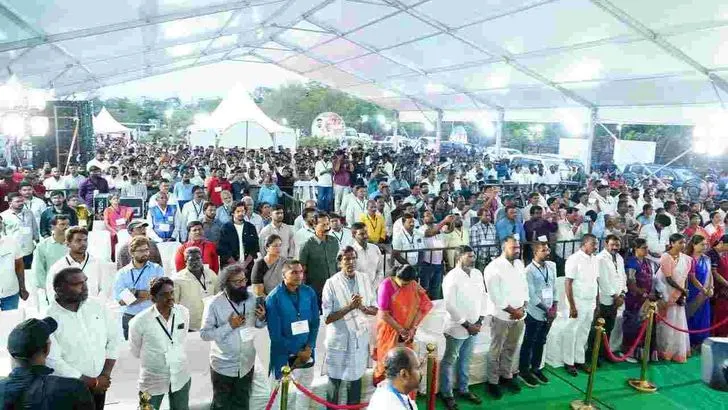  ‘అందెశ్రీ స్మృతివనం’ నిర్మాణానికి  సీఎం రేవంత్‌రెడ్డి భూమి పూజ 