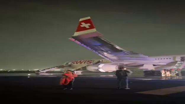 ఢిల్లీలో స్విస్ విమానానికి మంటలు.. ఆరుగురికి గాయాలు..