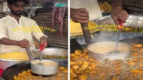 పాక్ వ్యాపారి వినూత్న ట్రిక్ వైరల్.. పకోడీలు వేస్తూనే టీ తయారీ.. 