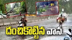 తెలంగాణలో పలు జిల్లాలో భారీ వర్షం.. ఈదురుగాలుల బీభత్సం