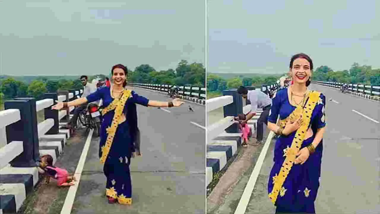 తల్లి రీల్స్ పిచ్చి.. చంటి బిడ్డను బ్రిడ్జిపై వదిలేసి