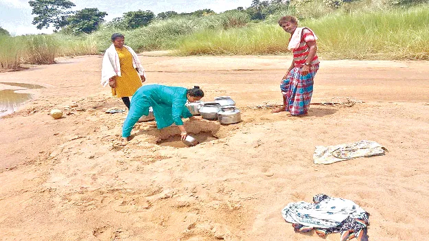 నది చెంతనే నీటి కష్టాలు