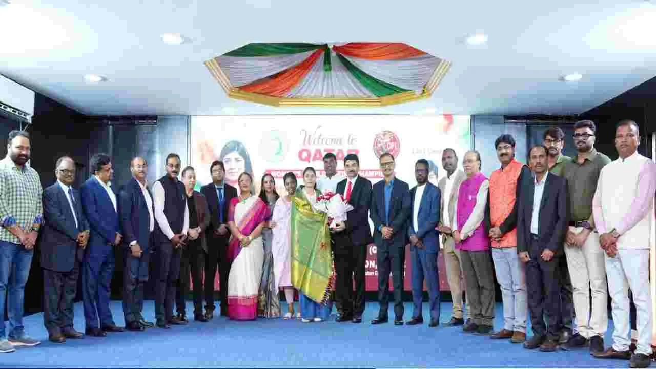 బాక్సింగ్ రాణి నిఖత్ జరీన్‌కు ఖతర్‌లో సన్మానం