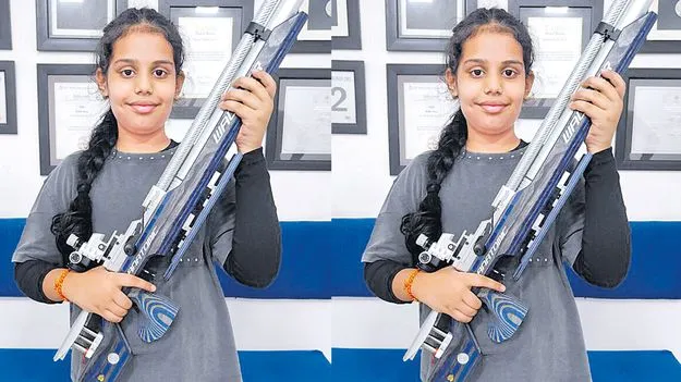 పదేళ్లకే జాతీయ పోటీలకు.. చిన్నారి షూటర్‌ నైరా శర్మ రికార్డు