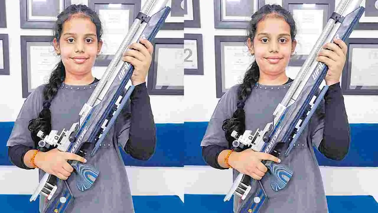 పదేళ్లకే జాతీయ పోటీలకు.. చిన్నారి షూటర్‌ నైరా శర్మ రికార్డు