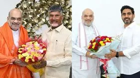 అమిత్ షాకు సీఎం చంద్రబాబు, మంత్రి నారా లోకేశ్ జన్మదిన శుభాకాంక్షలు