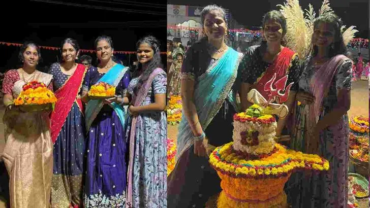ఖమ్మం జిల్లాలో సందడిగా బతుకమ్మ వేడుకలు
