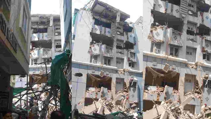 గచ్చిబౌలిలో కుప్పకూలిన ఏడంతస్తుల భవనం.. ఇద్దరు మృతి