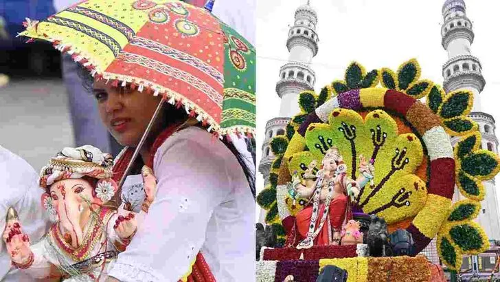 పాతబస్తీలో వైభవంగా వినాయక నిమజ్జనం శోభాయాత్ర