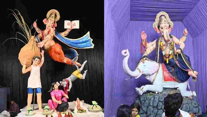 వివిధ ఆకారాల్లో వినాయక విగ్రహాలు.. వైరల్‌గా మారిన ఫొటోలు..
