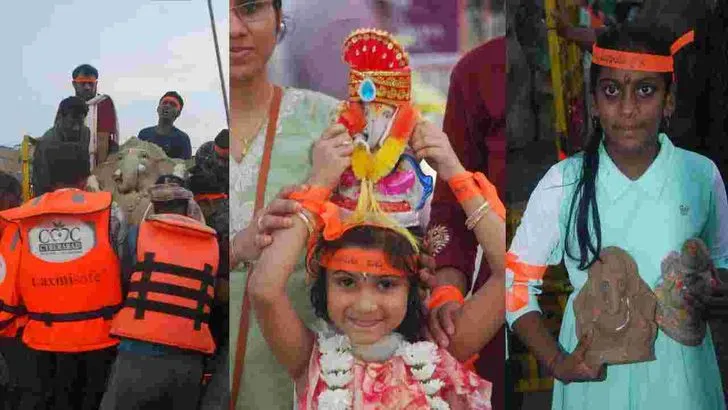 సరూర్ నగర్, గంగారంలో వైభవంగా వినాయక నిమజ్జనం..