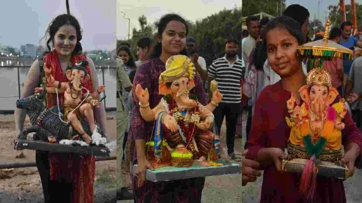 సరూర్ నగర్, గంగారంలో వైభవంగా వినాయక నిమజ్జనం..
