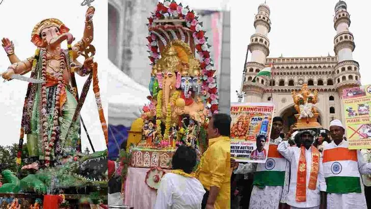 పాతబస్తీలో వైభవంగా వినాయక నిమజ్జనం శోభాయాత్ర