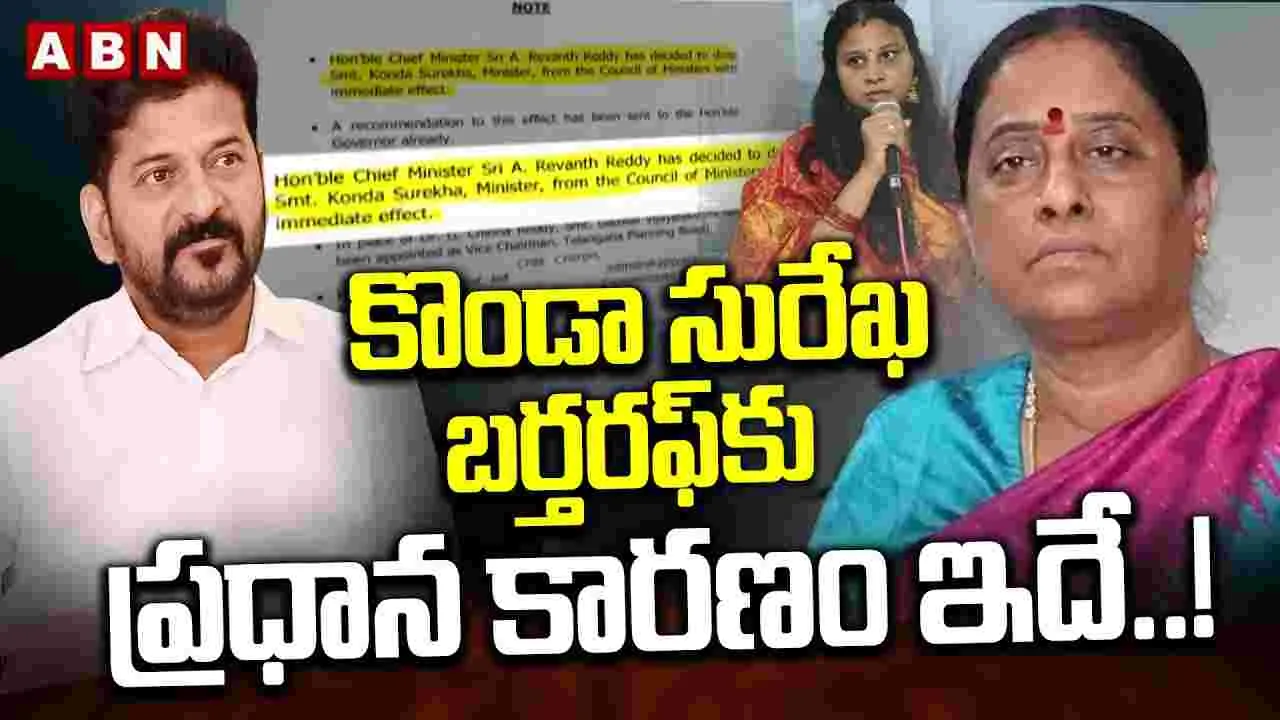కొండా సురేఖ బర్తరఫ్‌కు ప్రధాన కారణం ఇదే.!
