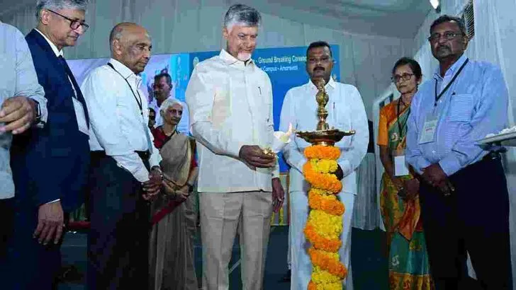 అమరావతిలో ఎల్వీ ప్రసాద్ కంటి ఆసుపత్రికి సీఎం చంద్రబాబు శంకుస్థాపన