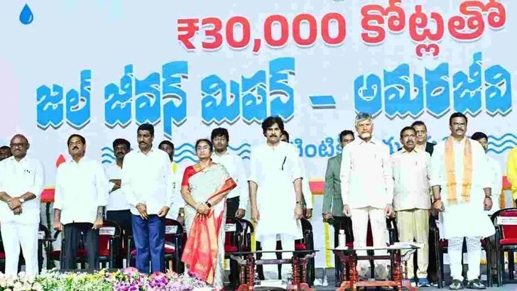 కడప జిల్లాలో జల్‌జీవన్ మిషన్ 2.0 - అమరజీవి జలధార పనులను ప్రారంభించిన చంద్రబాబు, పవన్